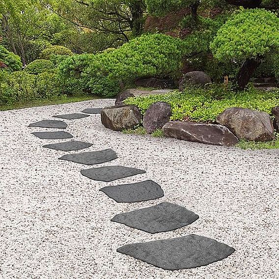 Reversible Eco-Friendly Grey Natural B Stepping Stones | Suttons